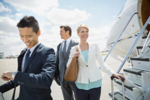 Business Crew Members on Tarmac