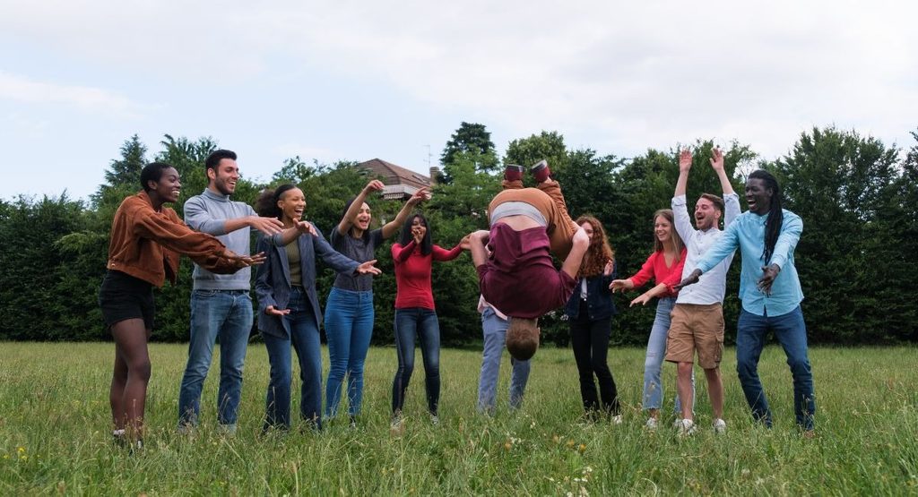 Group of people at a team travel retreat
